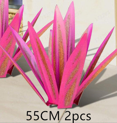 DIY Metal Art 9 Leaves Tequila Rustic Sculpture Rust Garden Yard Art Statues Craft Home Decor Signs Decoration - One Red Hill